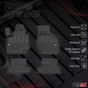 Audi TT MK2 8J Floor Mat - Omac - Proline Premium TPE - Black - '06-'14